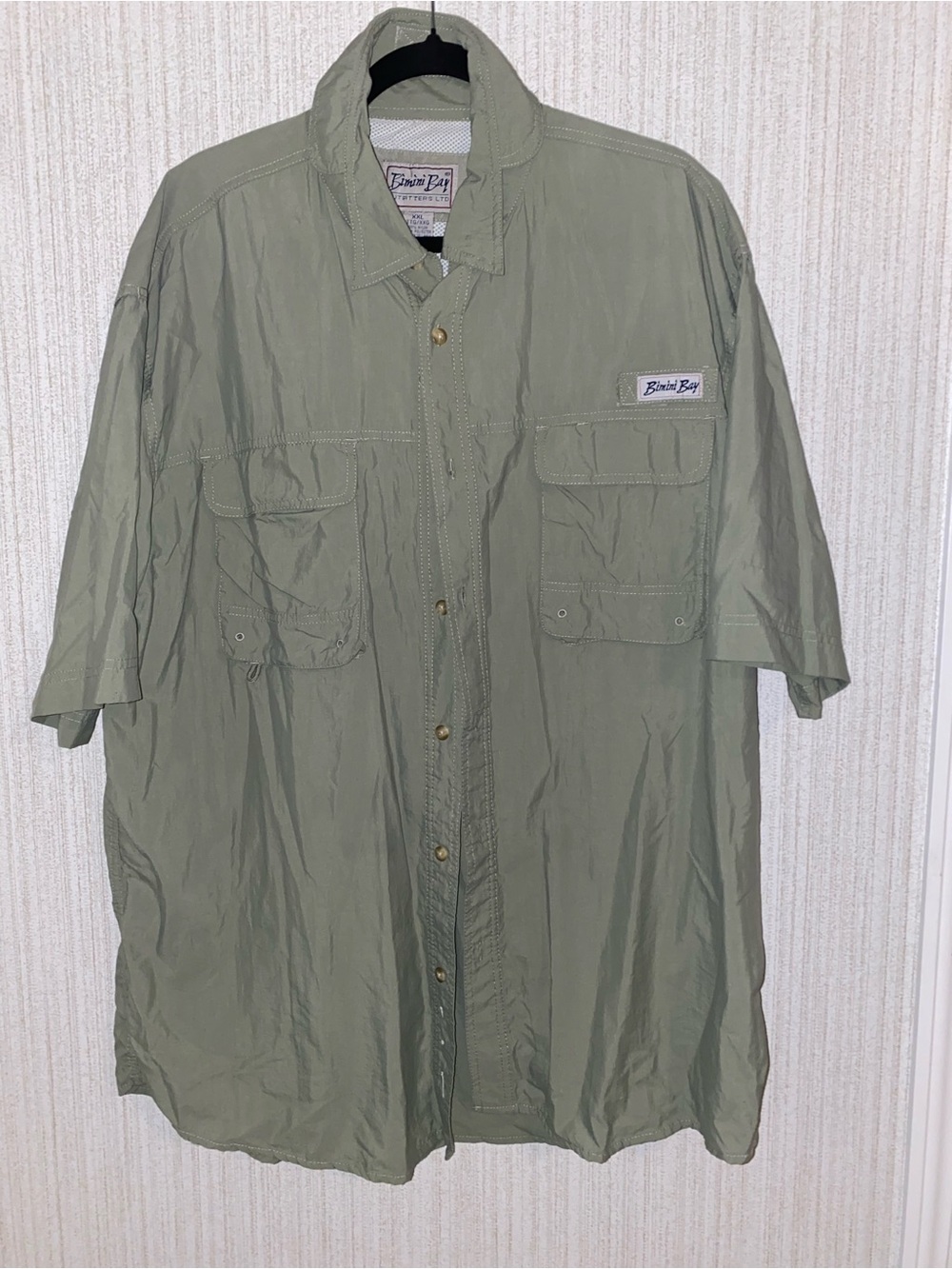 Bound Bay Olive Green Short-Sleeve Button-Down Shirt